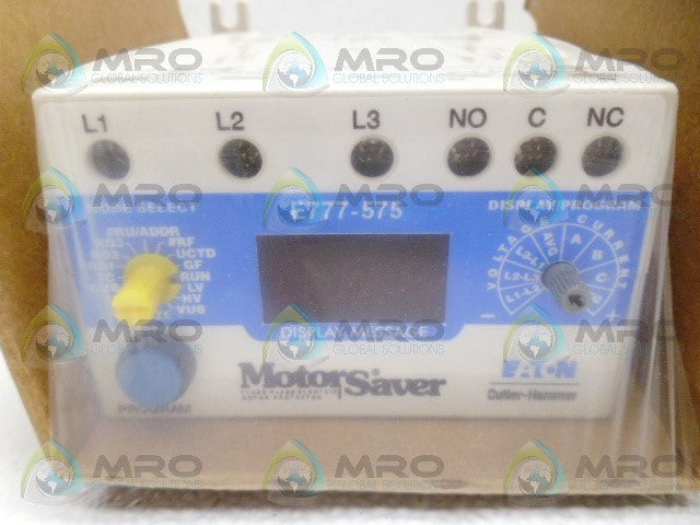 CUTLER HAMMER E777-575 MOTOR SAVER RELAY *NEW IN BOX*