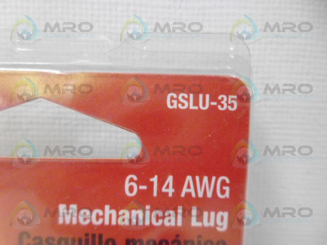 GARDNER BENDER GSLU-35 COPPER MECHANICAL LUG *NEW IN ORIGINAL PACKAGE*