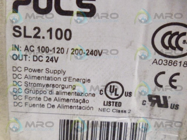PULS SL2.100 DC POWER SUPPLY *NEW IN BOX*