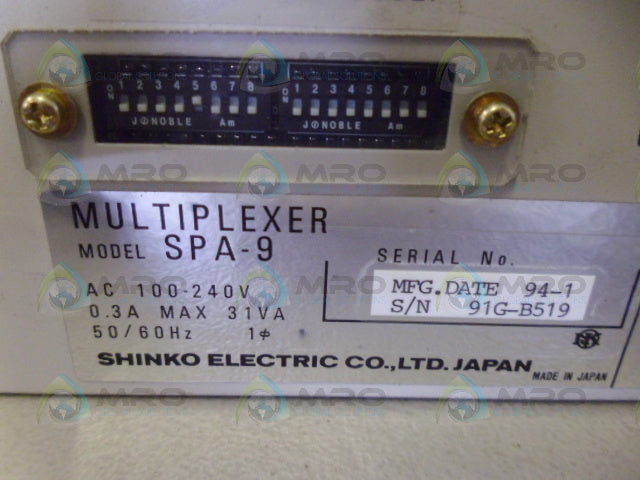 SHINKO ELECTRIC SPA-9 MULTIPLEXER *USED*