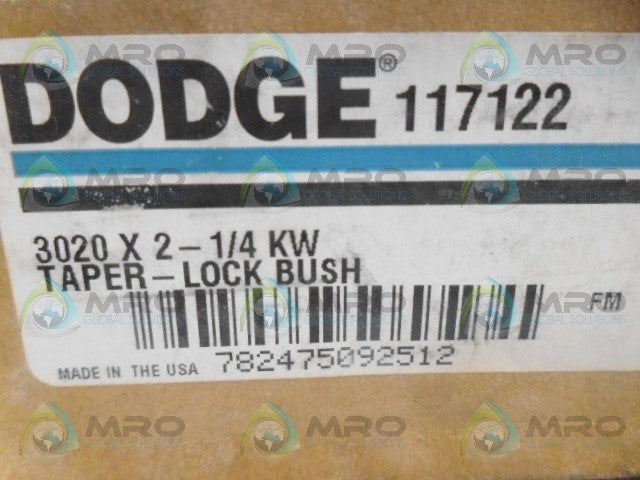DODGE 117122 3020 TAPER LOCK BUSHING 2-1/4" *NEW IN BOX*