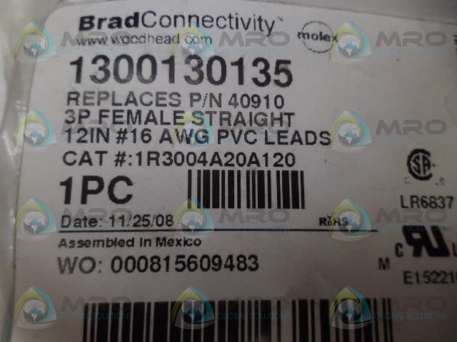 DANIEL WOODHEAD 1300130135 FEMALE STRAIGHT *NEW IN FACTORY BAG*