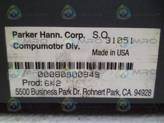 PARKER 6K2 COMPUMOTOR SERVO/STEPPER CONTROLLER *USED*