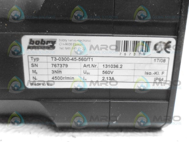 BOBRY T3-0300-45-560/T1 MOTOR *USED*