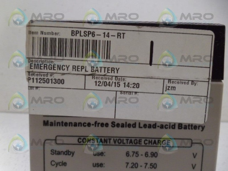 INDUSTRIAL MRO BPLSP6-14-RT *USED*
