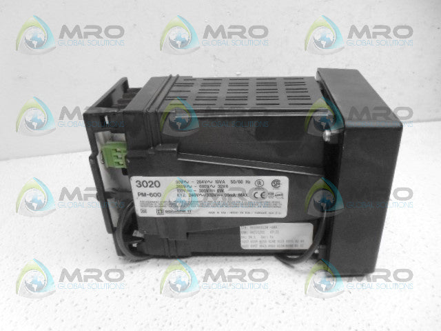 SQUARE D 3020PM-600 POWER METER *USED*