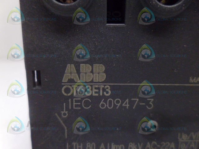 ABB OT63ET3 SWITCH *USED*