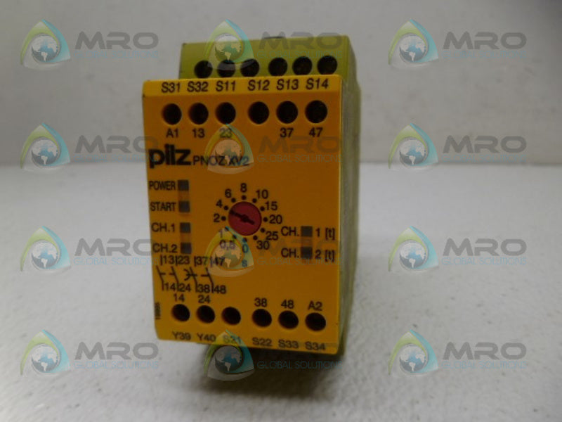 PILZ PNOZXV230/24VDC2n/o2n/ot SAFETY RELAY *USED*