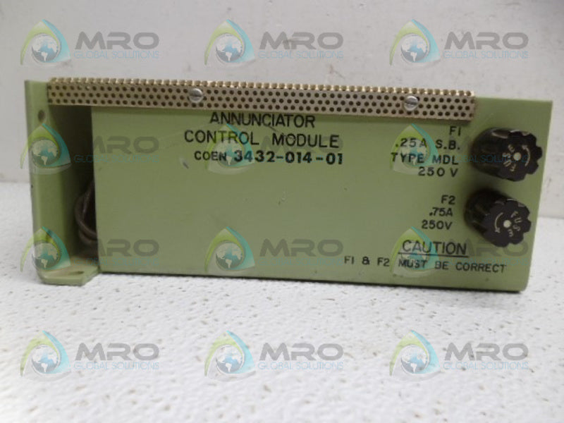 COEN 3432-014-01 ANNUNCIATOR CONTROL MODULE *USED*