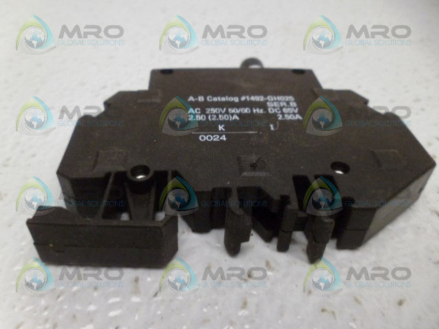 ALLEN BRADLEY 1492-GH025 SER. B CIRCUIT BREAKER 2.5A *NEW IN BOX*