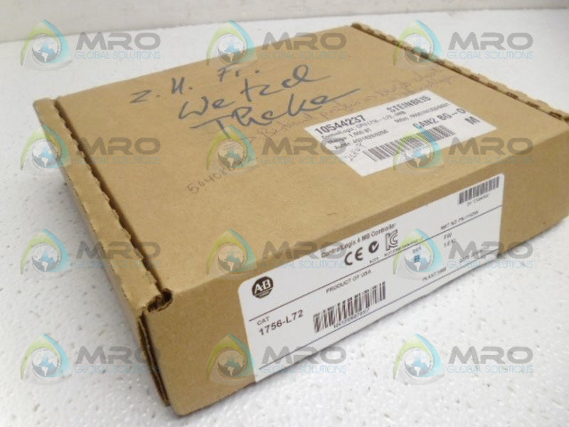 ALLEN BRADLEY 1756-L72 SER. B F/W 1.010 CONTROLLER *NEW IN BOX*