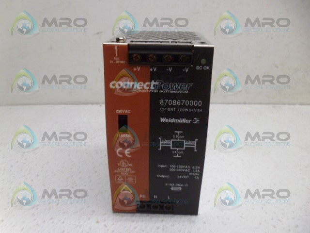 WEIDMULLER 8708670000 POWER SUPPLY *NEW IN BOX*