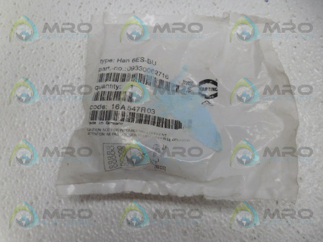 HARTING 09330062716 CONNECTOR *NEW IN FACTORY BAG*