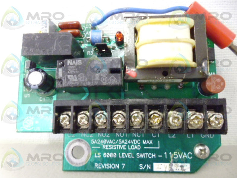 PRECISION ELECTRONICS LS6000 LEVEL SWITCH 115VAC *USED*