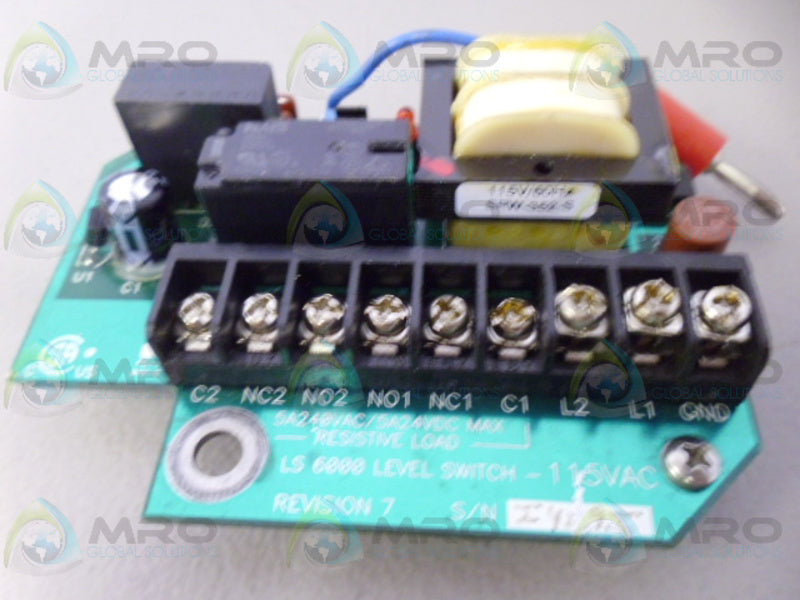 PRECISION ELECTRONICS LS6000 LEVEL SWITCH 115VAC *USED*