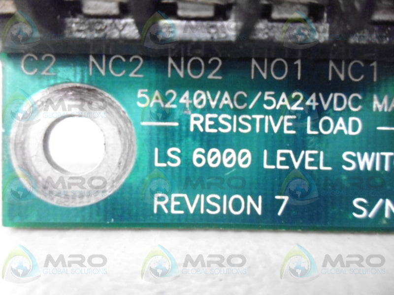 PRECISION ELECTRONICS LS6000 LEVEL SWITCH 115VAC *USED*