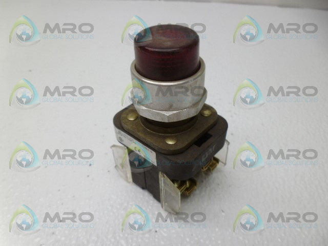 ALLEN BRADLEY 800T-QB24 SER. T RED PUSHBUTTON *USED*