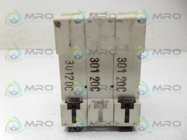 KLOCKNER MOELLER FAZ-3-C20 CIRCUIT BREAKER  UNMP