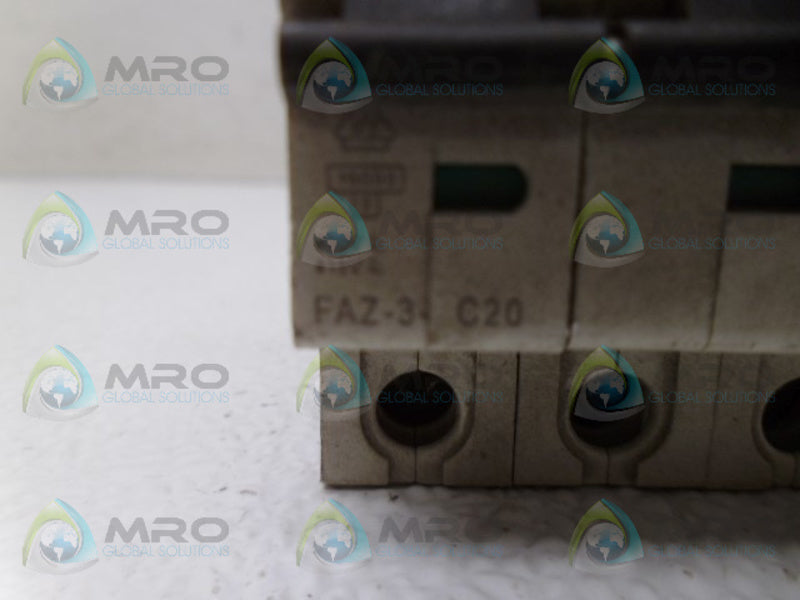 KLOCKNER MOELLER FAZ-3-C20 CIRCUIT BREAKER  UNMP