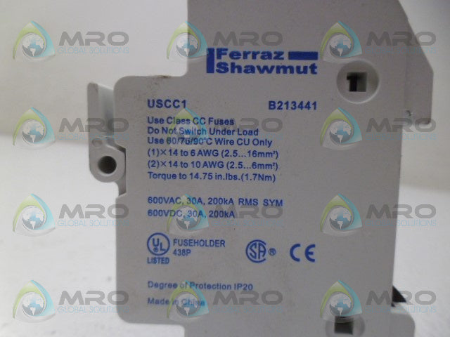 FERRAZ SHAWMUT USCC1 FUSE HOLDER *NEW NO BOX*