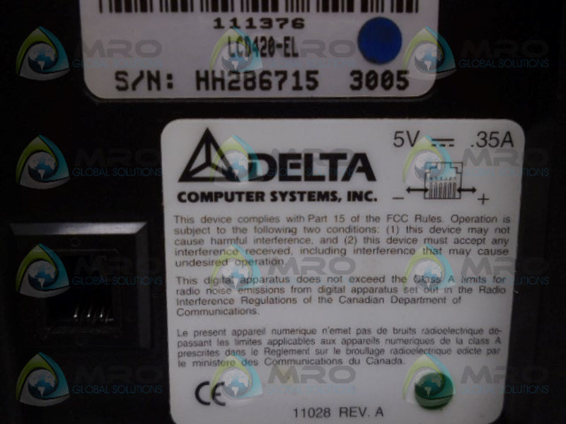 DELTA LCD420-EL TERMINAL *USED*