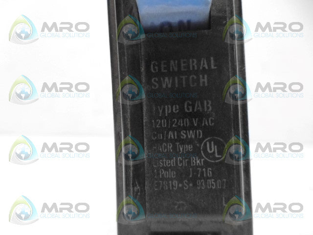 GENERAL ELECTRIC GAB115 CIRCUIT BREAKER *USED*