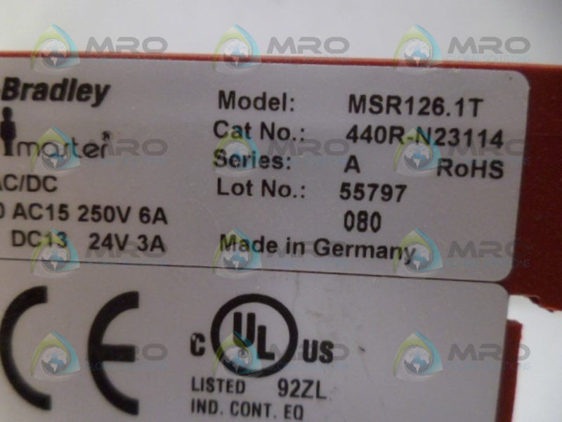 ALLEN BRADLEY 440R-N23114 SER. A SAFETY RELAY *USED*