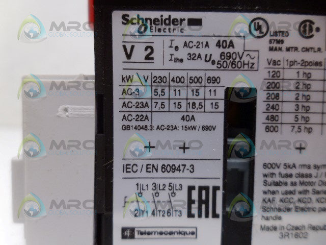 SCHNEIDER ELECTRIC V2 SWITCH BODY *NEW NO BOX*