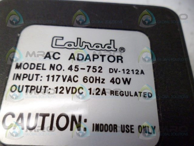 CALRAD 45-752 AC POWER ADAPTER *USED*