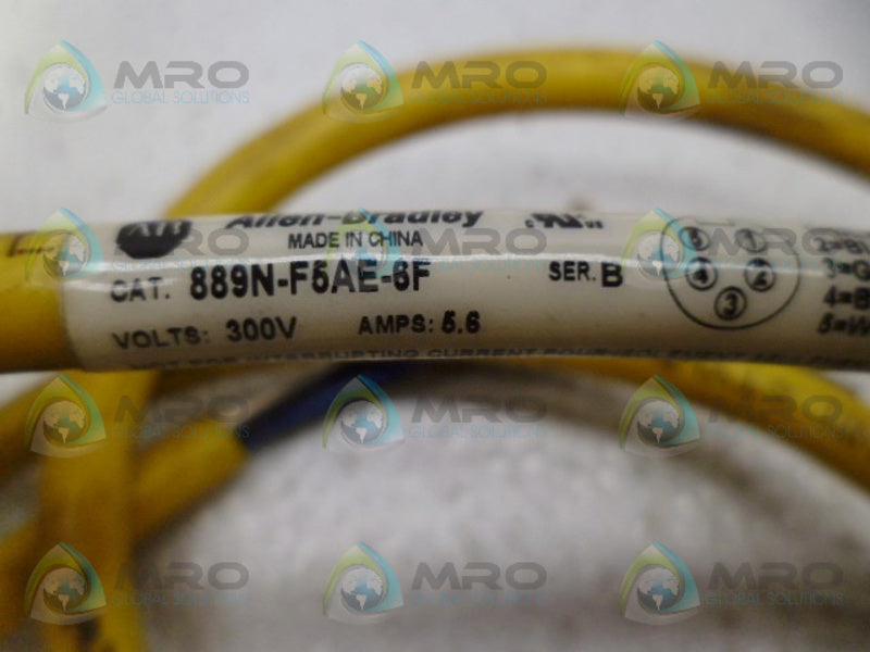ALLEN BRADLEY 889N-F5AE-6F SER. B CORDSET *USED*