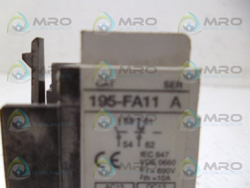 INDUSTRIAL SPARE PART 195-FA11 SER. A AUXILIARY CONTACT  UNMP