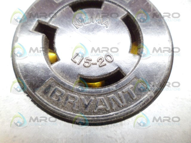 BRYANT L15-20 RECEPTACLE W/ COVER *USED*
