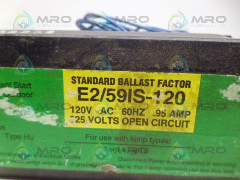HOWARD INDUSTRIES E2/59IS-120 BALLAST UNMP