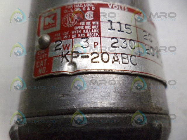 KILLARK KP-20ABC PLUG *USED*