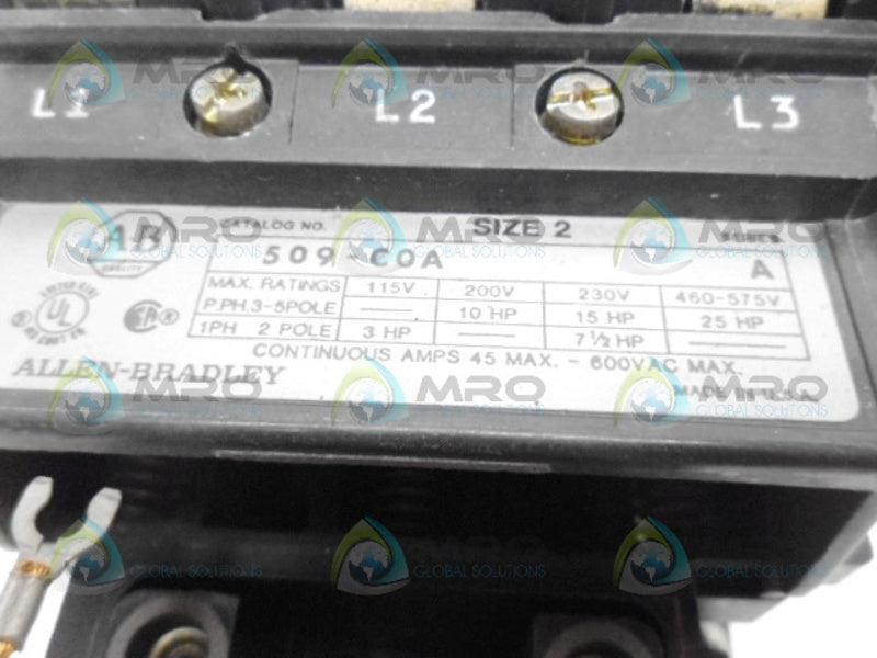 INDUSTRIAL SPARE PART 509-COA SER. A STARTER UNMP