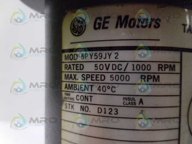 GENERAL ELECTRIC 5PY59JY2 TACHOMETER GENERATOR *USED*