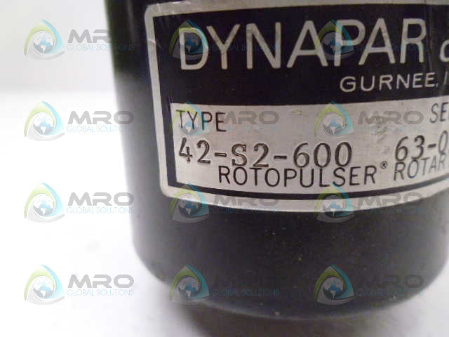 DYNAPAR 42-S2-600 ROTOPULSER ENCODER *USED*