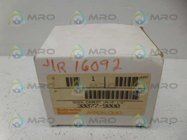 SCHRADER BELLOWS 30077-9000 QUICK EXHAUST VALVE *NEW IN BOX*