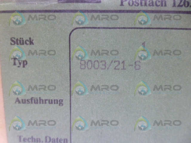 STAHL 8003/21-6 SENSOR *NEW IN BOX*