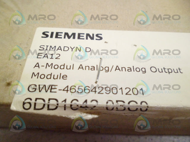 SIEMENS 6DD1642-0BC0 OUTPUT MODULE *NEW IN BOX*