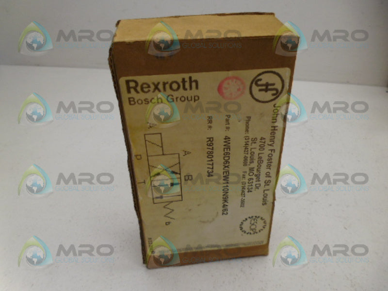 REXROTH 4WE6D6X/EW110N9K4/62 VALVE *NEW IN BOX*