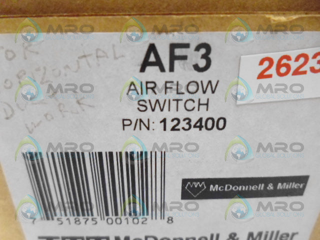 ITT 123400 AF3 AIR FLOW SWITCH *NEW IN BOX*