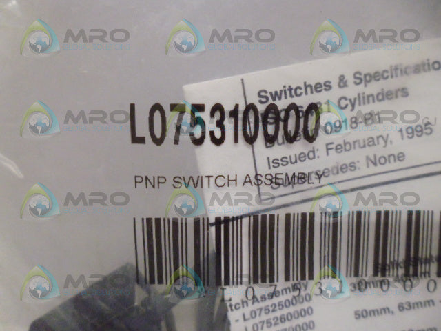 PARKER L075310000 REED LIMIT SWITCH *NEW IN FACTORY BAG*