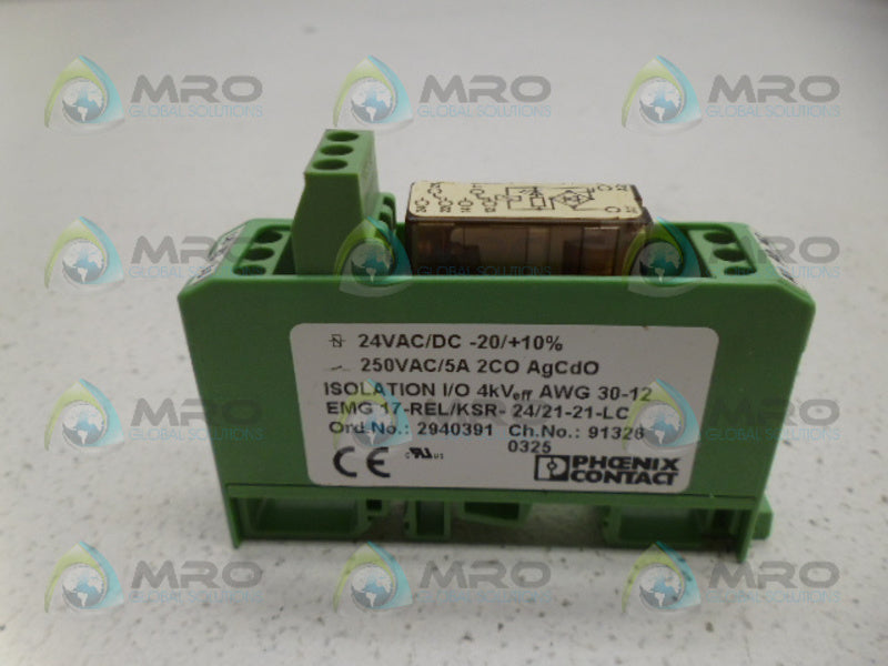 PHOENIX CONTACT EMG17-REL/KSR-24/21-21-LC RELAY *NEW NO BOX*