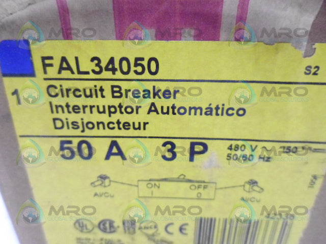 SQUARE D FAL34050 CIRCUIT BREAKER *NEW IN BOX*