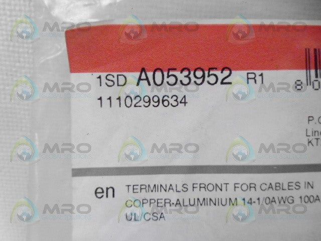 ABB 1SD A053952 R1 FRONT TERMNALS *NEW IN FACTORY BAG*