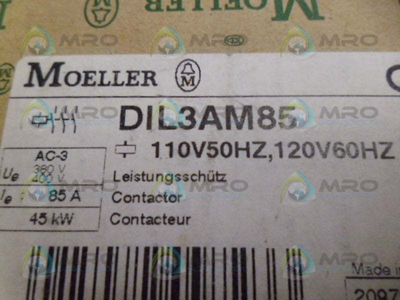 KLOCKNER MOELLER DIL3AM85 110V 50HZ CONTACTOR * NEW IN BOX *