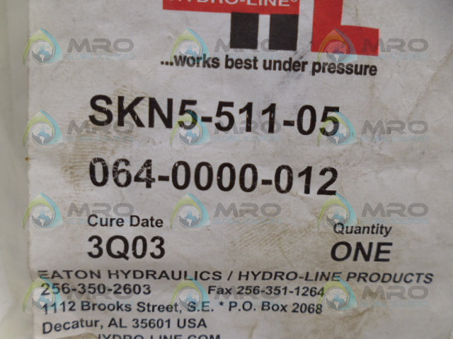 HYDRO-LINE SKN5-511-05 SEAL KIT *NEW IN FACTORY BAG*
