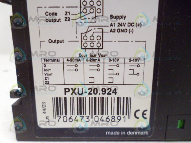 BRODERSON PXU-20.924 PROCESS SIGNAL CONVERTER *NEW NO BOX*