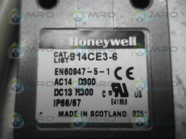 HONEYWELL 914CE3-6 LIMIT SWITCH *NEW NO BOX*